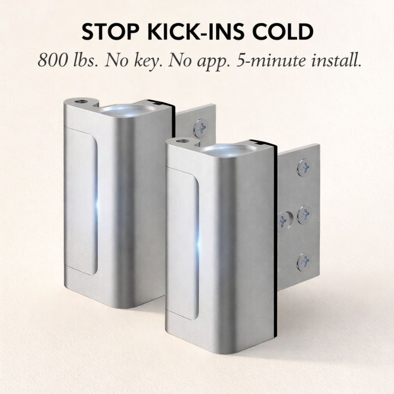 Holdfast™ – 800 lbs Door Reinforcement Lock, 2 Pack Security Latch for Inward Swinging Doors + 50% OFF