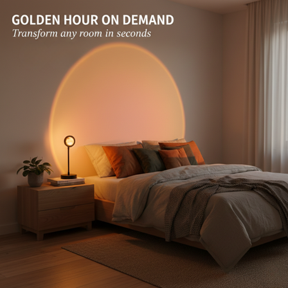 Lumivane™ – 64-Color Sunset Projector Lamp with Remote Control & 180° Adjustable Head + 50% OFF