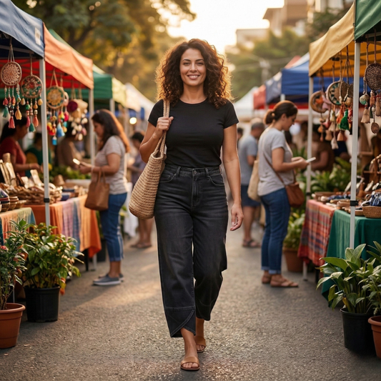Veldra™ – Asymmetric Hem Wide-Leg Denim Jeans + 50% OFF