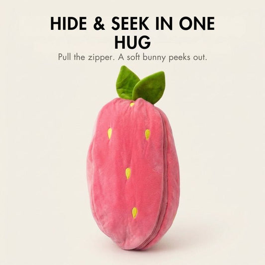 PeekBloom™ – 3-in-1 Transform Strawberry Bunny Plush Toy + 50% OFF