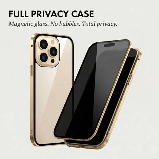 Veilframe™ – Magnetic Privacy Glass iPhone Case with Metal Frame + 50% OFF