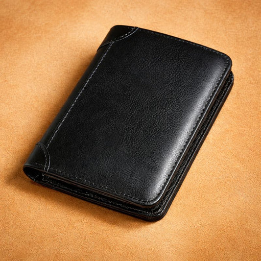 Burnish™ – Genuine Leather RFID Blocking Bifold & Trifold Wallet for Men + 50% OFF