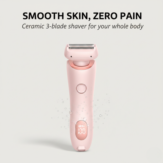 Cerene™ – 2-in-1 Painless Ceramic Shaver for Women | Wet & Dry Full Body Trimmer + 50% OFF