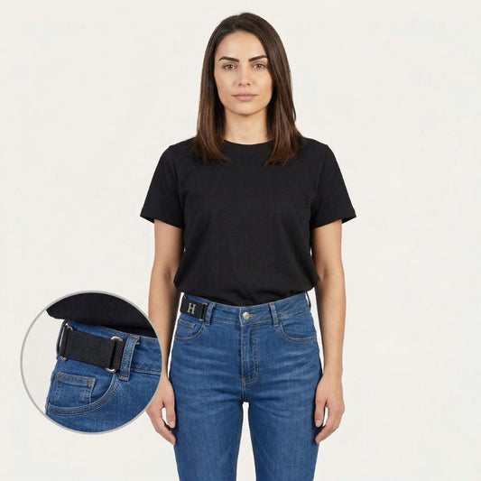 Griptuck™ – No-Buckle Elastic Belt with Side-Mounted Hook & Velcro Hold + 50% OFF