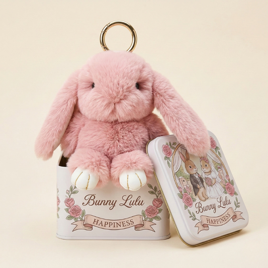 Velupaw™ – Ultra-Soft Plush Bunny Bag Charm Keychain with Gift Tin Box + 50% OFF