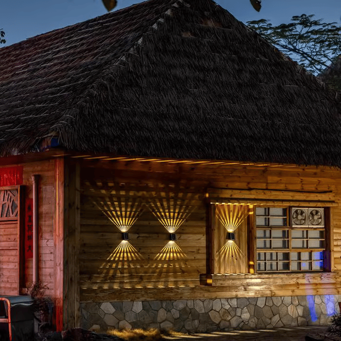 The AuraBeam Solar Wall Lights - Auto-Charged, Night-Bright, and  Dazzling Light Effects + 50% OFF