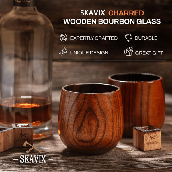 The CharredOak Whiskey Glass - Hand-Made for Enhanced Bourbon Flavor + 50% OFF