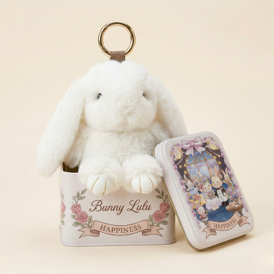Velupaw™ – Ultra-Soft Plush Bunny Bag Charm Keychain with Gift Tin Box + 50% OFF