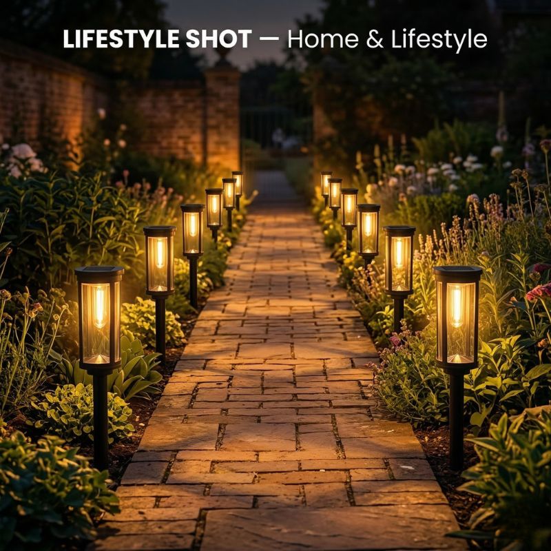 Hearthwick™ – Retro Solar Pathway Lights, 12-14Hr Glow, IP65 Waterproof, 8-Pack + 50% OFF