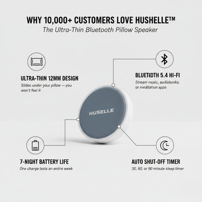 Hushelle™ – Ultra-Thin Bluetooth Under-Pillow Sleep Speaker + 50% OFF
