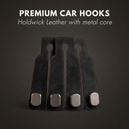 Anchor™ – Leather Car Headrest Hooks with Double Grip (Holds 30 lb) + 50% OFF