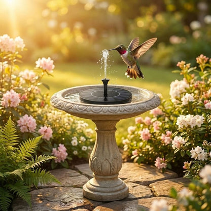 SunPerch™ – Solar Floating Fountain Pump for Bird Baths & Garden Ponds + 50% OFF