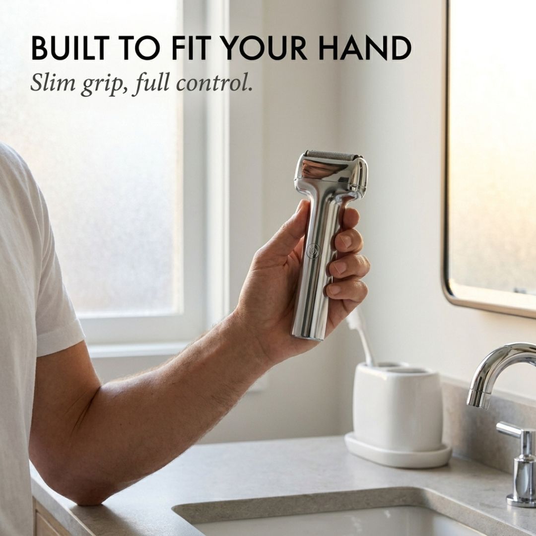 Temper™ – Wide Foil, Tilt Head & IPX6 Rechargeable Electric Shaver for Men + 50% OFF