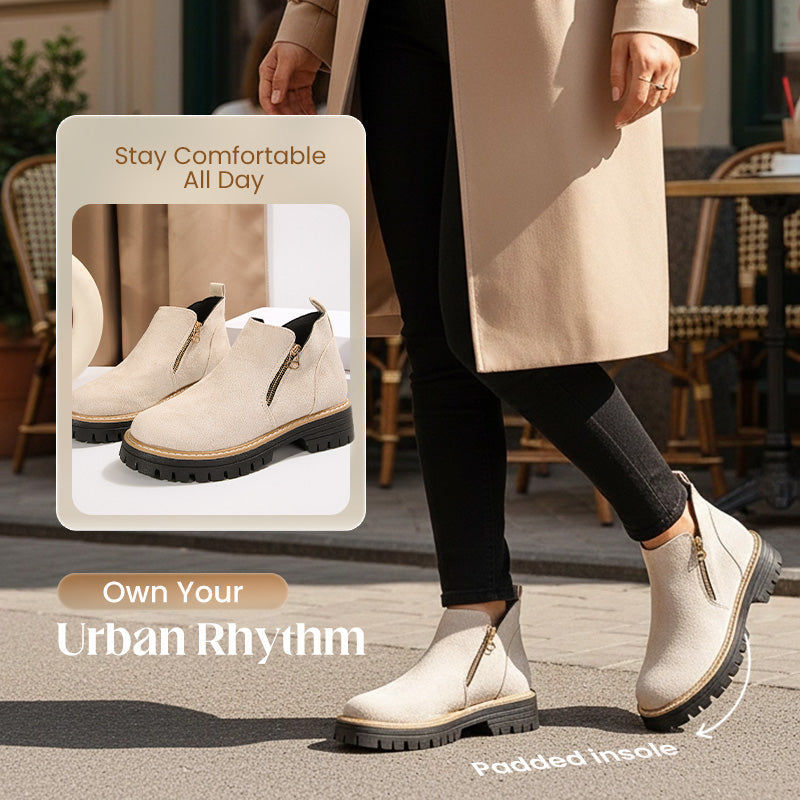 Women's Round-Toe Ankle Boots - Style Meets All-Day Comfort - 50% OFF