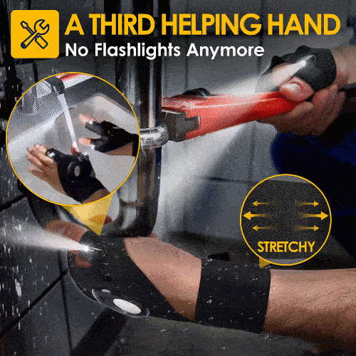 The TaskLight Work Gloves - A Third Helping Hand, No Flashlights Anymore + 50% OFF