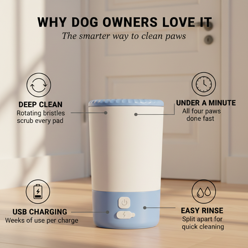 Mudwell™ – Automatic Electric Paw Cleaner for Dogs + 50% OFF