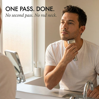 Temper™ – Wide Foil, Tilt Head & IPX6 Rechargeable Electric Shaver for Men + 50% OFF