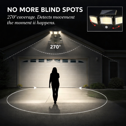 Sentrex™ – Solar Motion Security Light with 270° Coverage & 3 Modes + 50% OFF