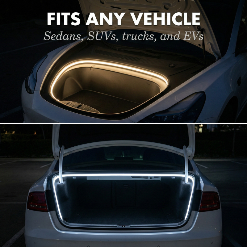 Bayvolt™ – Trimmable LED Strip for Car Trunk, IP65 Waterproof, Warm & Cool White + 50% OFF