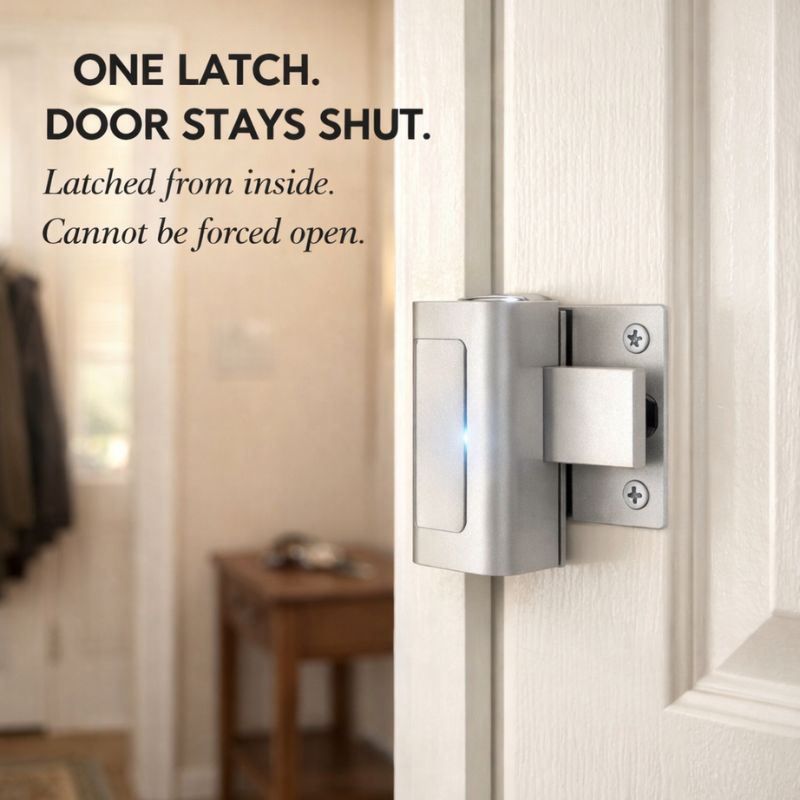 Holdfast™ – 800 lbs Door Reinforcement Lock, 2 Pack Security Latch for Inward Swinging Doors + 50% OFF