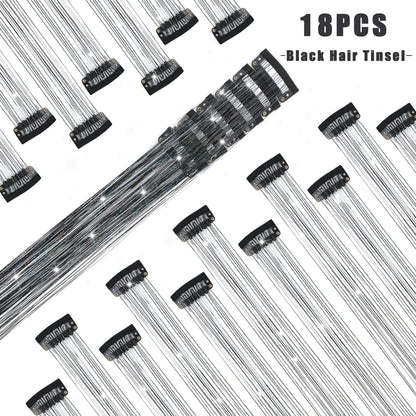 The AuraTinsel Clip-In Highlights - Instant Sparkling, No Chemical Dye, and Reusable + 50% OFF