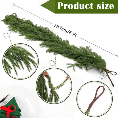 The Deluxe Norfolk Pine Garland - A Designer Look, Effortlessly + 50% OFF