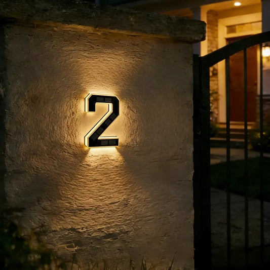 Duskmark – Solar LED House Numbers, 9-Inch Waterproof Address Light + 50% OFF