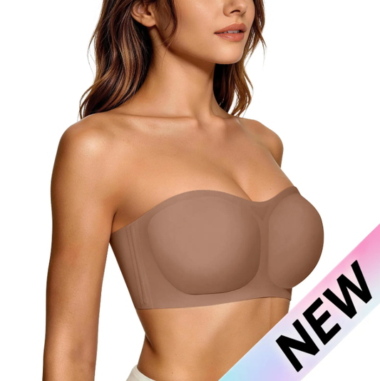 Bareli™ – Invisible Push-Up Strapless Bandeau Bra with Anti-Slip Grip + 50% OFF