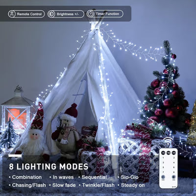 The SparkleWave Fairy Lights - IP44 Waterproof, 8 Dynamic Modes, and Energy Efficient + 50% OFF