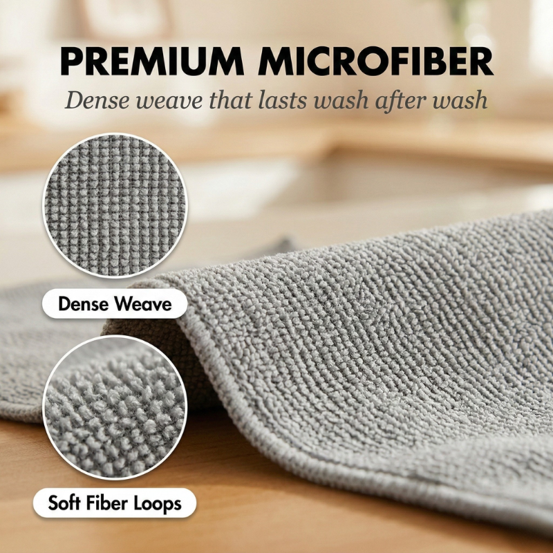 Eversheet™ – Reusable Microfiber Cleaning Cloths | Tear-Off Roll (20 Sheets) - 1+1 FREE