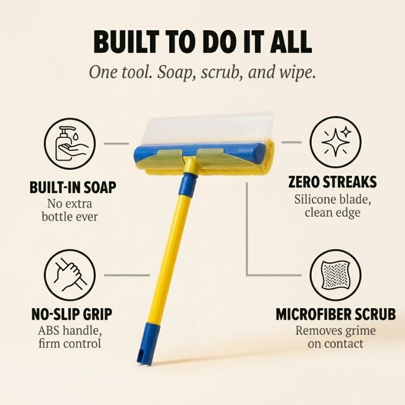 Clarepane™ – 3-in-1 Streak-Free Window Squeegee & Cleaning Set + 50% OFF