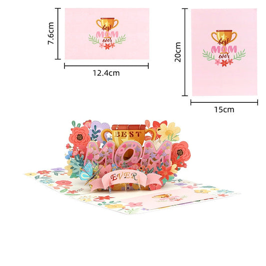Bloomfold™ – 3D Pop-Up Mother's Day Card with Hidden Note Slot & Luxury Envelope + 1+1 FREE