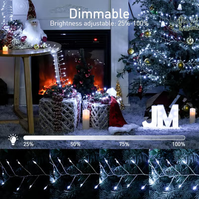 The SparkleWave Fairy Lights - IP44 Waterproof, 8 Dynamic Modes, and Energy Efficient + 50% OFF