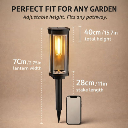Hearthwick™ – Retro Solar Pathway Lights, 12-14Hr Glow, IP65 Waterproof, 8-Pack + 50% OFF
