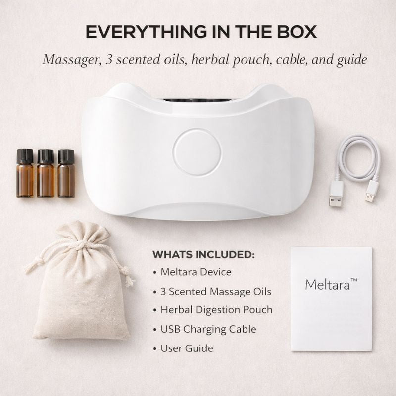 Meltara™ – Heated Stone-Needle Belly Massager | 3 Modes for Bloating, Digestion & Fat Burning + 50% OFF