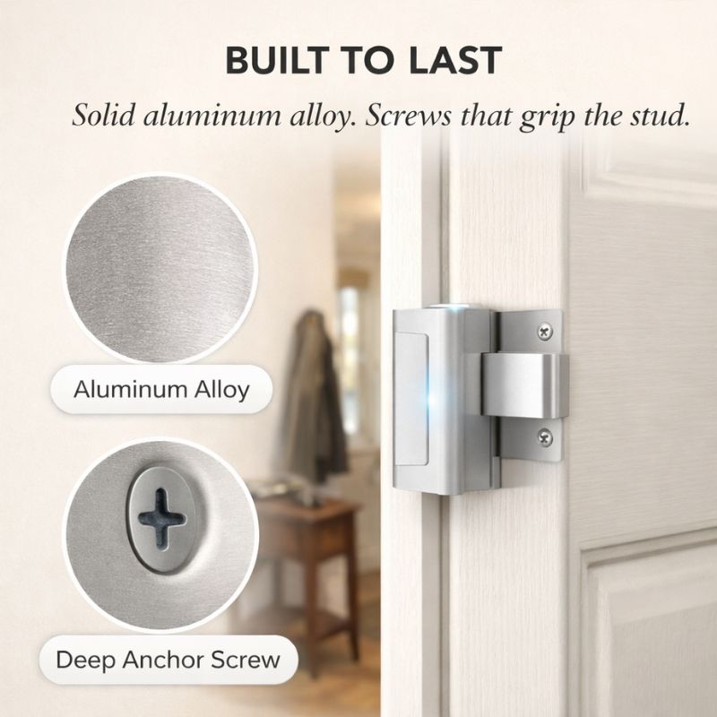 Holdfast™ – 800 lbs Door Reinforcement Lock, 2 Pack Security Latch for Inward Swinging Doors + 50% OFF