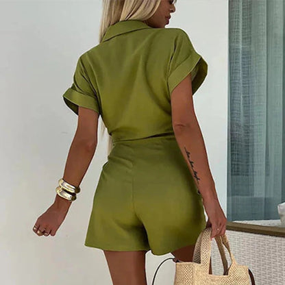 The Riviera V-Neck Romper - Effortless Summer Elegance + 50% OFF