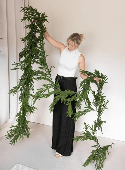 The Deluxe Norfolk Pine Garland - A Designer Look, Effortlessly + 50% OFF