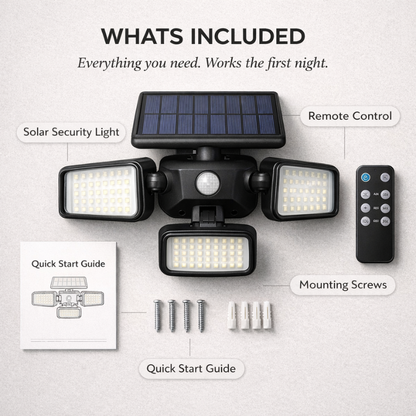 Sentrex™ – Solar Motion Security Light with 270° Coverage & 3 Modes + 50% OFF
