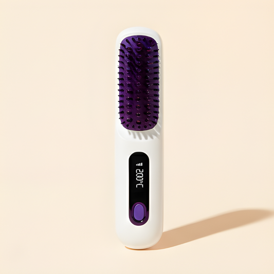 Velura™ – Cordless Ceramic Heated Hair Straightener Brush + 50% OFF