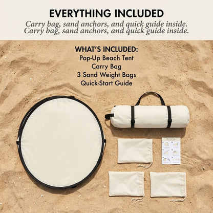 Shorecove™ – Pop-Up Beach Tent with UPF 50+ Sun Protection & 360° Airflow + 50% OFF
