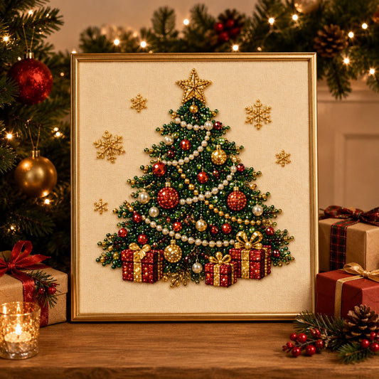 Glimmerwick – 5-Design Christmas Bead Art Kit with Frame + 50% OFF