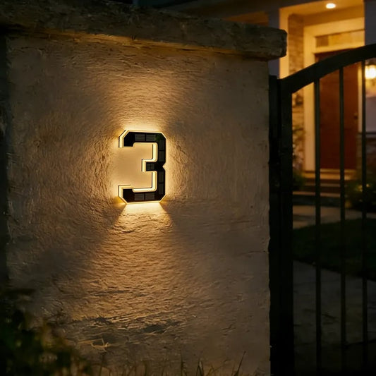 Duskmark – Solar LED House Numbers, 9-Inch Waterproof Address Light + 50% OFF
