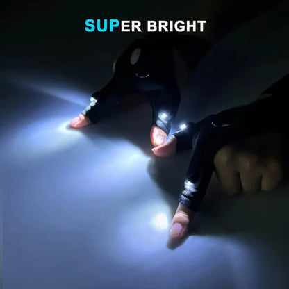 The TaskLight Work Gloves - A Third Helping Hand, No Flashlights Anymore + 50% OFF