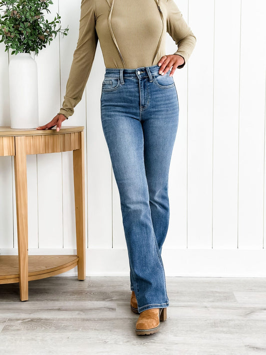 Curvelle™ – High-Stretch Tummy Control Bootcut Jeans + 50% OFF