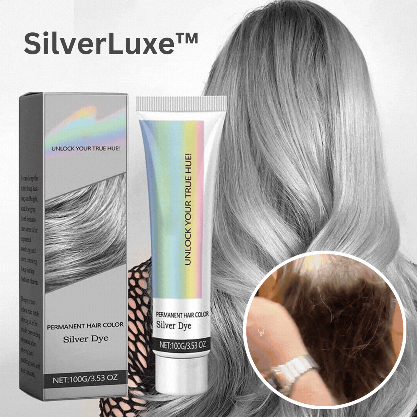 The SilverVibe Hair Toner - Transform Your Hair Into a Radiant, Healthy Silver Statement + 50% OFF