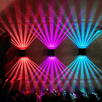The AuraBeam Solar Wall Lights - Auto-Charged, Night-Bright, and  Dazzling Light Effects + 50% OFF