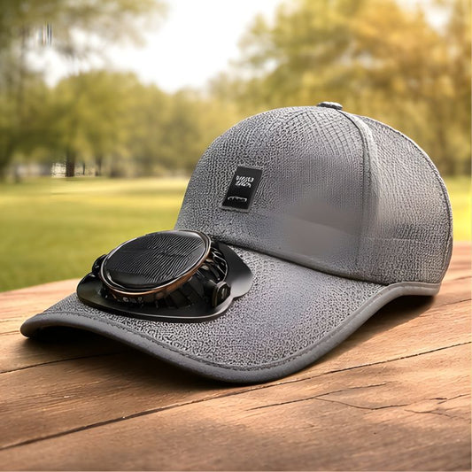 Heliowave™ – Solar-Powered Cooling Fan Baseball Cap with UPF50+ Sun Protection + 50% OFF