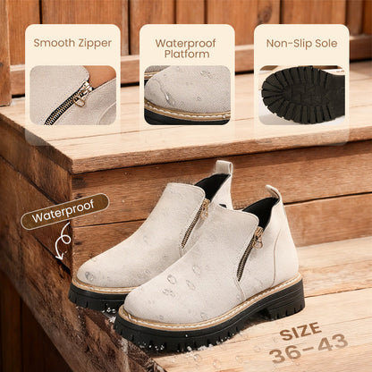 Women's Round-Toe Ankle Boots - Style Meets All-Day Comfort - 50% OFF