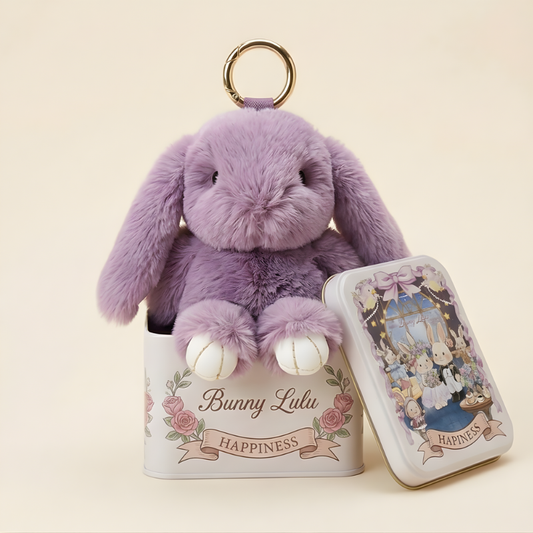 Velupaw™ – Ultra-Soft Plush Bunny Bag Charm Keychain with Gift Tin Box + 50% OFF